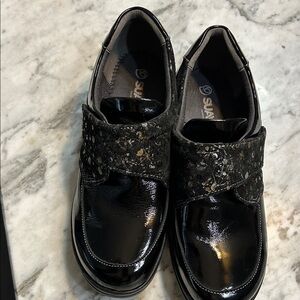 Black Patent Comfort Sneakers for Women